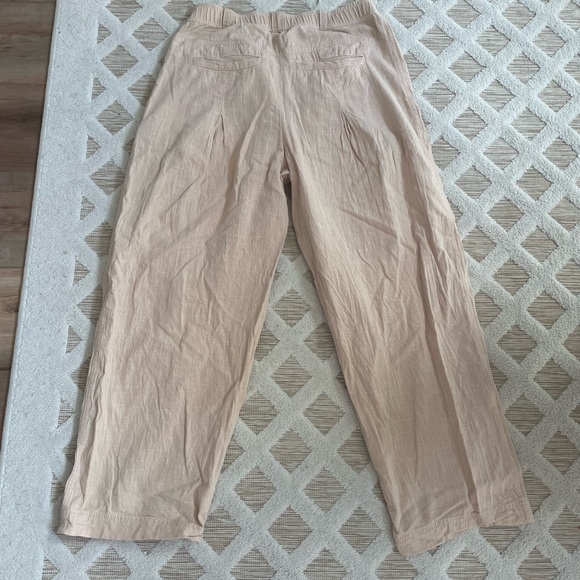 Free People linen blend barrel pants. size 2, run big. - Picture 4 of 7